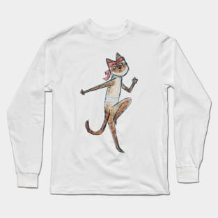 cat fighter Long Sleeve T-Shirt